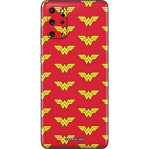 DC Comics Wonder Woman Logo Pattern Galaxy S20 Plus Skin